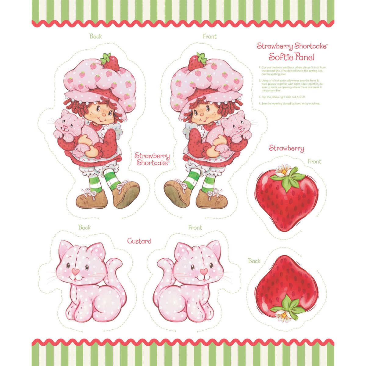 PRESALE The World of Strawberry Shortcake Softie Panel for Riley Blake Designs | 35 1/2" x 43 1/2" | P18567-PANEL