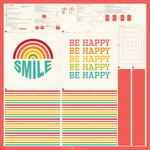 Cut Sew Create Be Happy Tote Bag Panel by Stacy Iest Hsu for Moda Fabrics | Panel 41" x 44" | 20932 11P