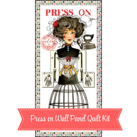PRESALE Press on Wall Panel Quilt Kit | She Who Sews–The Maker by J. Wecker Frisch | Quilt Size 28 1/2" x 58 1/2" | FREE PATTERN