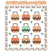 No Tricks All Treats Custom Quilt Kit With Frank and Friends by My Mind's Eye | Quilt Size 46" x 49"