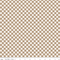 Whimsical Woodland Diagonal Gingham Natural Yardage by Tasha Noel for Riley Blake Designs | C17646-NATURAL