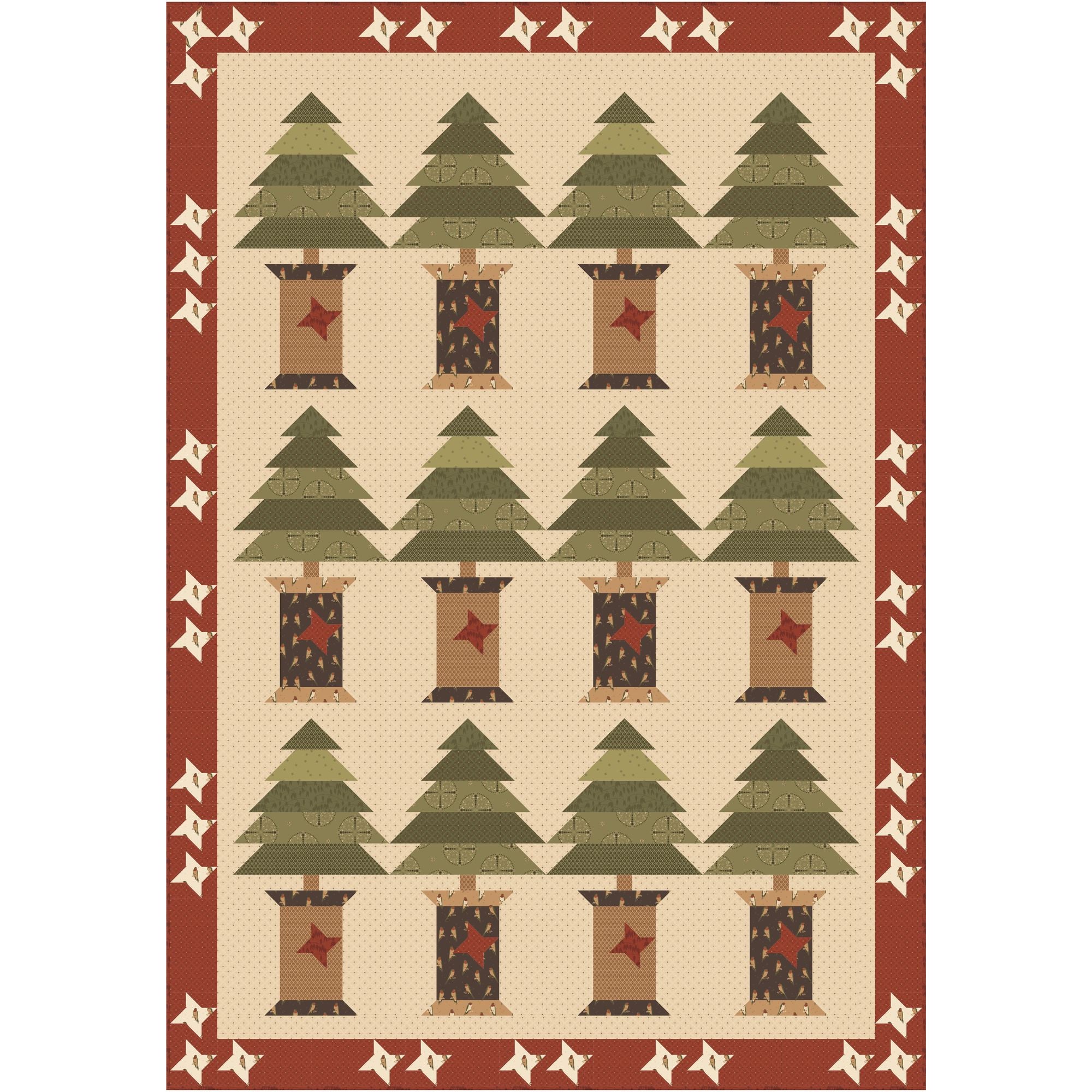 Noble Spools Quilt Boxed Kit With Sewing Your Oats by Karen Walker for Riley Blake Designs | KT-15700