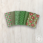 Kitty Christmas Custom Fat Quarter Green Colorway Bundle by Urban Chiks for Moda Fabrics | Curated Bundle 6 Fat Quarters