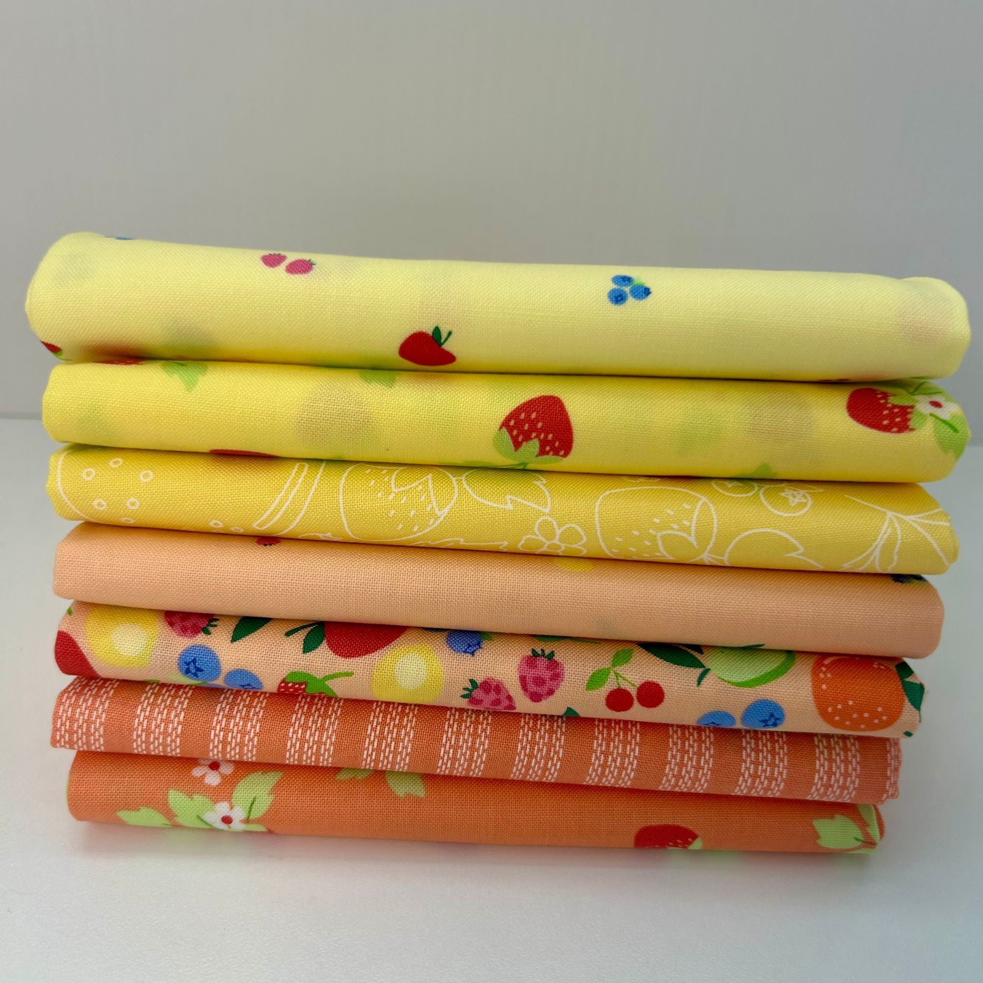 Fruit Salad Custom Fat Quarter Bundle Sunshine Cantaloupe by Corey Yoder for Moda Fabrics | 7 FQs | Curated Bundle