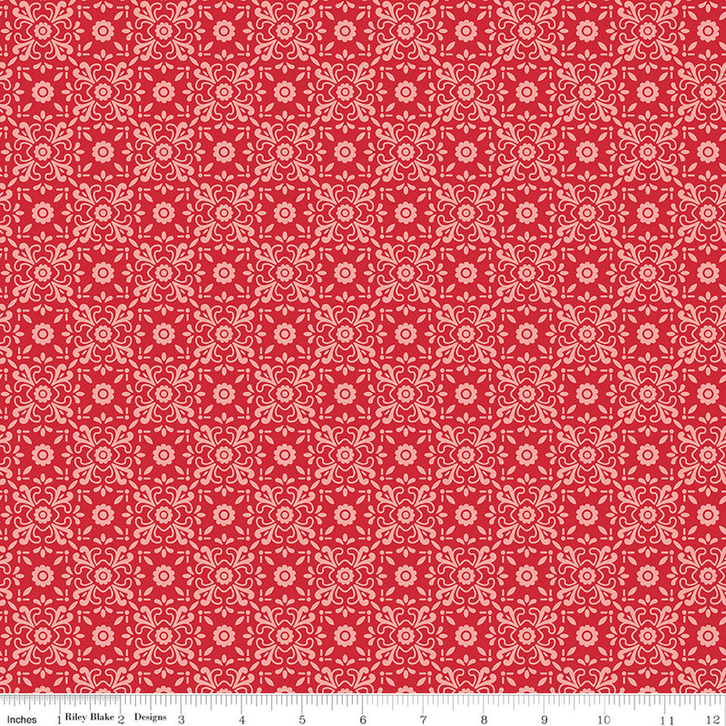 Americana Justice Riley Red Yardage by Lori Holt of Bee in My Bonnet for Riley Blake Designs | C16095-RILEYRED