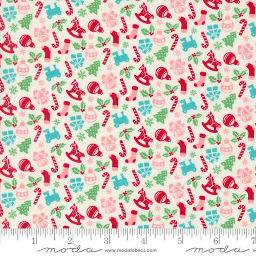 Kitty Christmas Custom Fat Quarter Low Volume Colorway Bundle by Urban Chiks | Curated Bundle 5 Fat Quarters