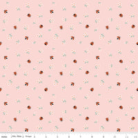 Meadow Moments Ladybugs Pink Yardage by Little Forest Atelier for Riley Blake Designs |  C17236-PINK