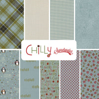 Chilly Custom Fat Quarter Bundle Aqua by Sweetwater for Moda Fabrics | 9 Fat Quarters | Curated Bundle