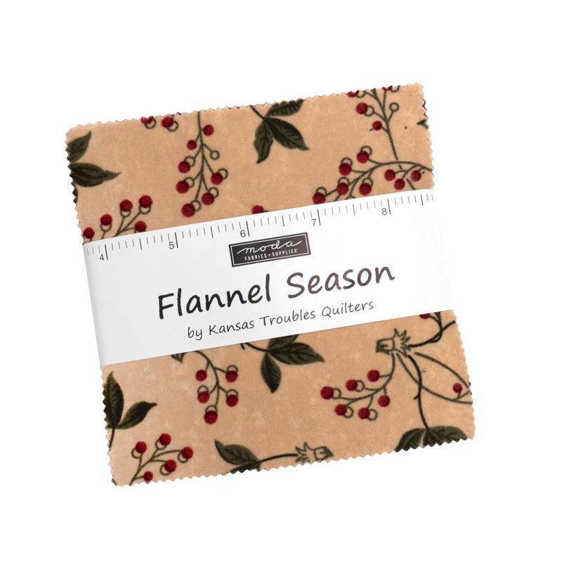 Flannel Season Charm Pack 5" by Kansas Troubles Quilters for Moda Fabrics | 42 Pcs | 9840PPF