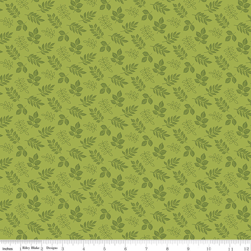 Little Darlin' Leaves Green Yardage by the RBD Designers for Riley Blake Designs | C16974-GREEN