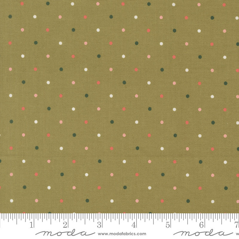 PRESALE Garden Glam Magic Dot Grass Yardage by Lella Boutique for Moda Fabrics | 5230 76