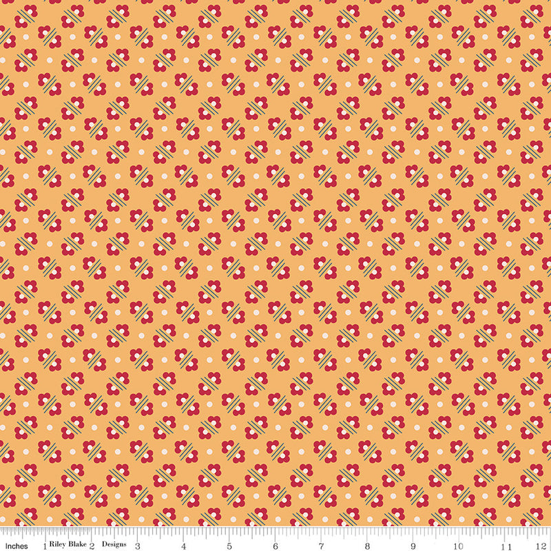 Americana Harriet Marigold Yardage by Lori Holt of Bee in My Bonnet for | 5 Yard Backing | C16091-MARIGOLD