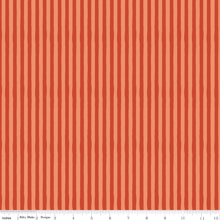 PRESALE Utah Stripes Orange Yardage by Kelsey Carlson for Riley Blake Designs | C17024-ORANGE