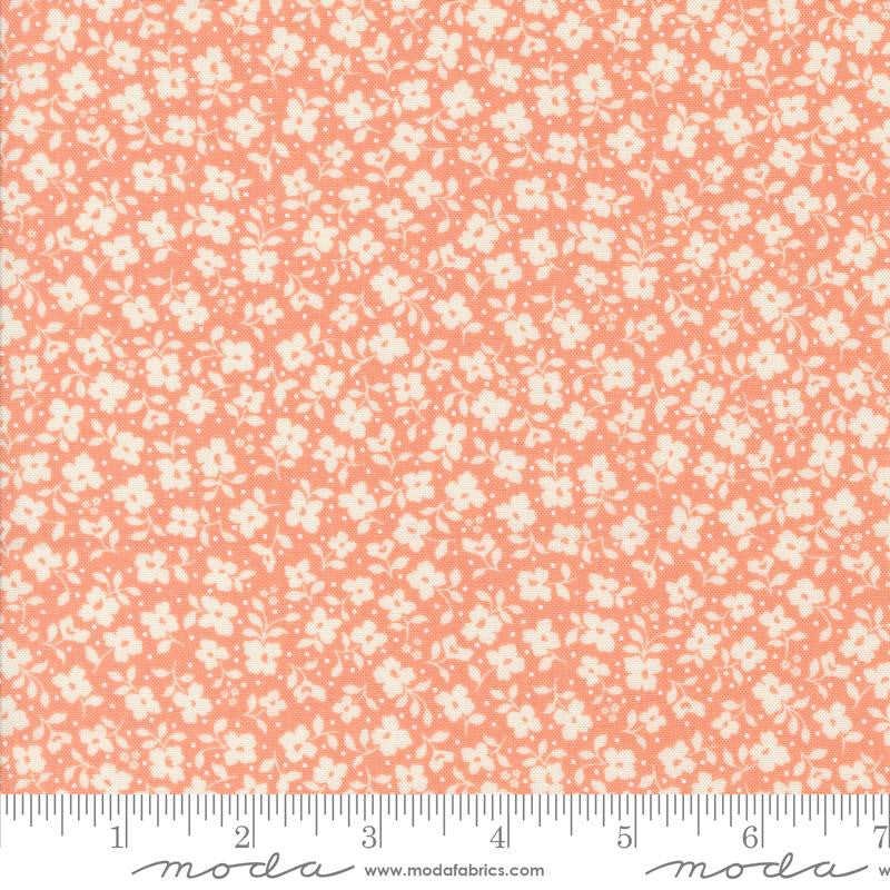 Dainty Meadow Tossed Petals Coral Yardage by Heather Briggs of My Sew Quilty Life for Moda Fabrics | 31745 19