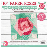 PRESALE 10" Paper Roses Quilt Block Foundation Paper by Lori Holt of Bee in My Bonnet for It's Sew Emma | P051-ISE-7021