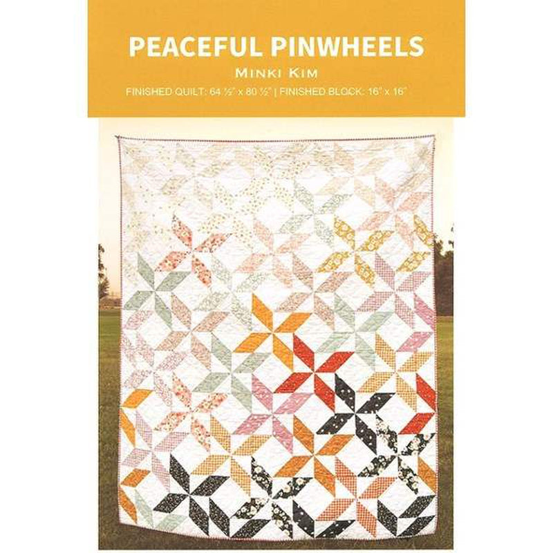 Peaceful Pinwheels Quilt Pattern by Minki Kim | 64 1/2" x 80 1/2" | Precut Friendly |