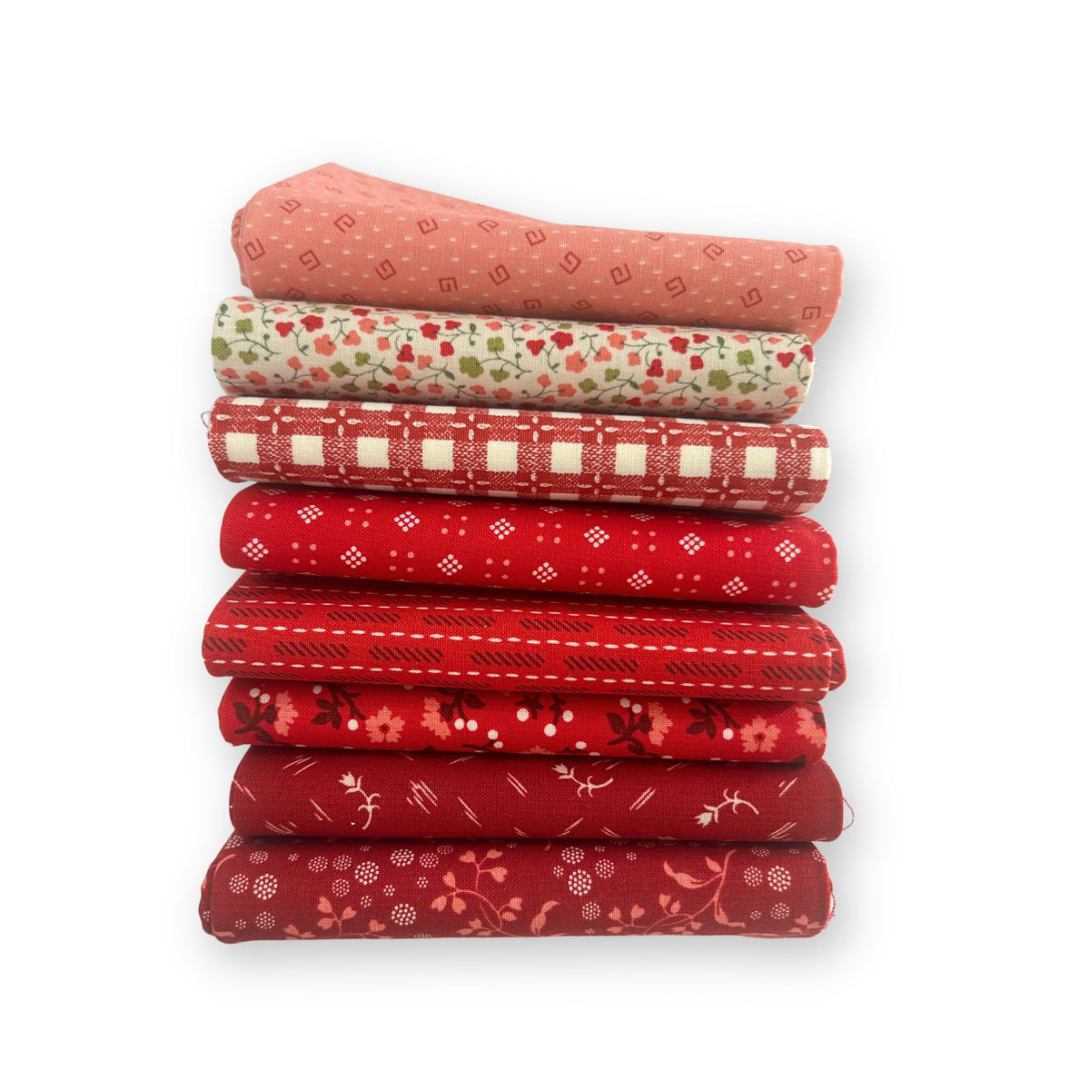 Fat Quarter Bundle Red Cherry Tart | Baked With Love by Lori Holt of Bee in My Bonnet | 8 Fat Quarters | Curated Bundle