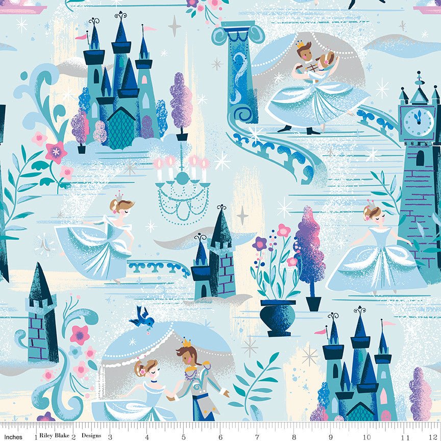 PRESALE Wishes The Ball Powder Sparkle Yardage by Jill Howarth for Riley Blake Designs | SC18070-POWDER