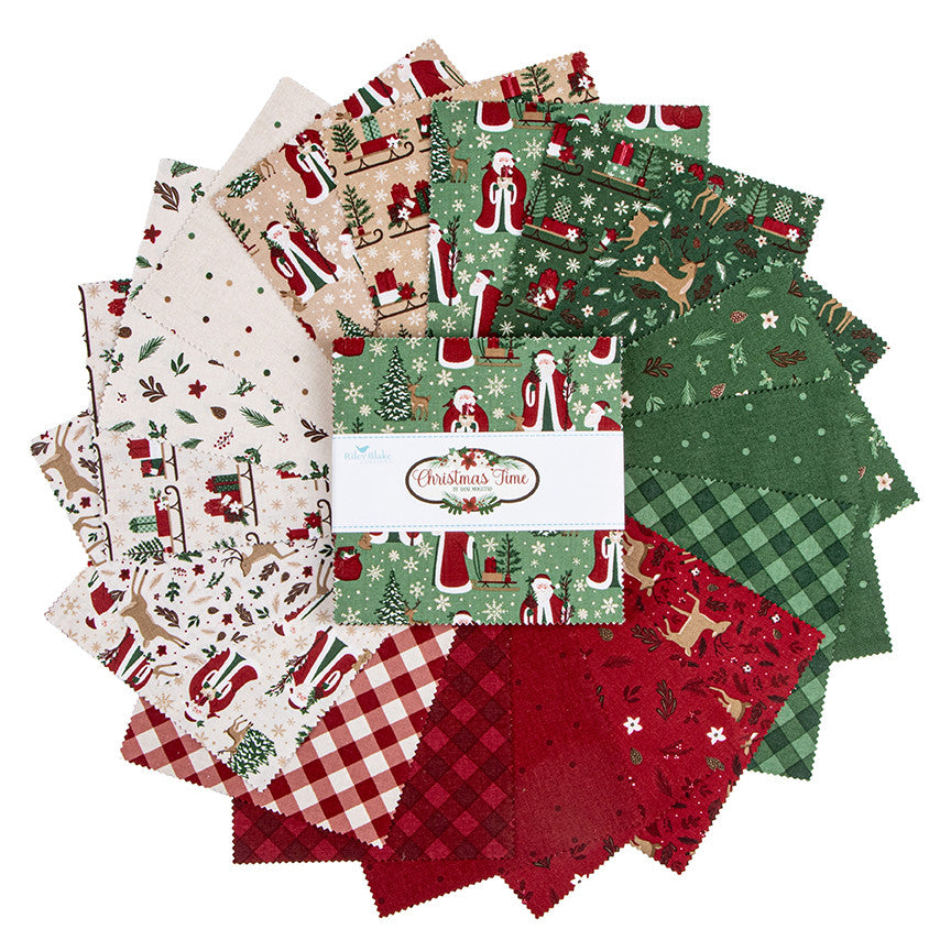 Christmas Time 5" Stacker by Dani Mogstad for Riley Blake Designs | 42 Pcs | 5-17820-42