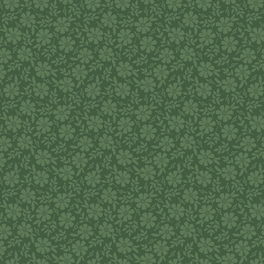 Orchard House Tonal Flowers Green Yardage by Heather Peterson for Riley Blake Designs | C17728-GREEN