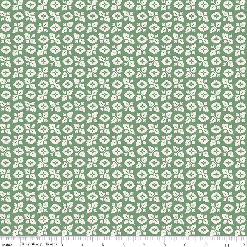 PRESALE Ivy Reese Garden Green Yardage by Deena Rutter for Riley Blake Designs | C16602-GREEN