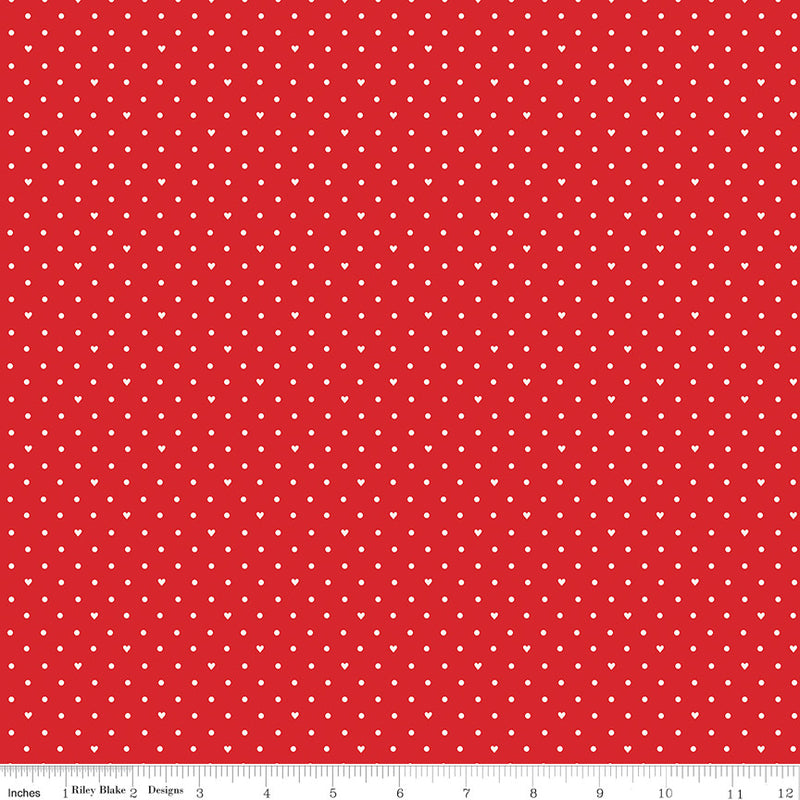 Sweetheart Dots Red by My Mind's Eye for Riley Blake Designs | C15506-RED