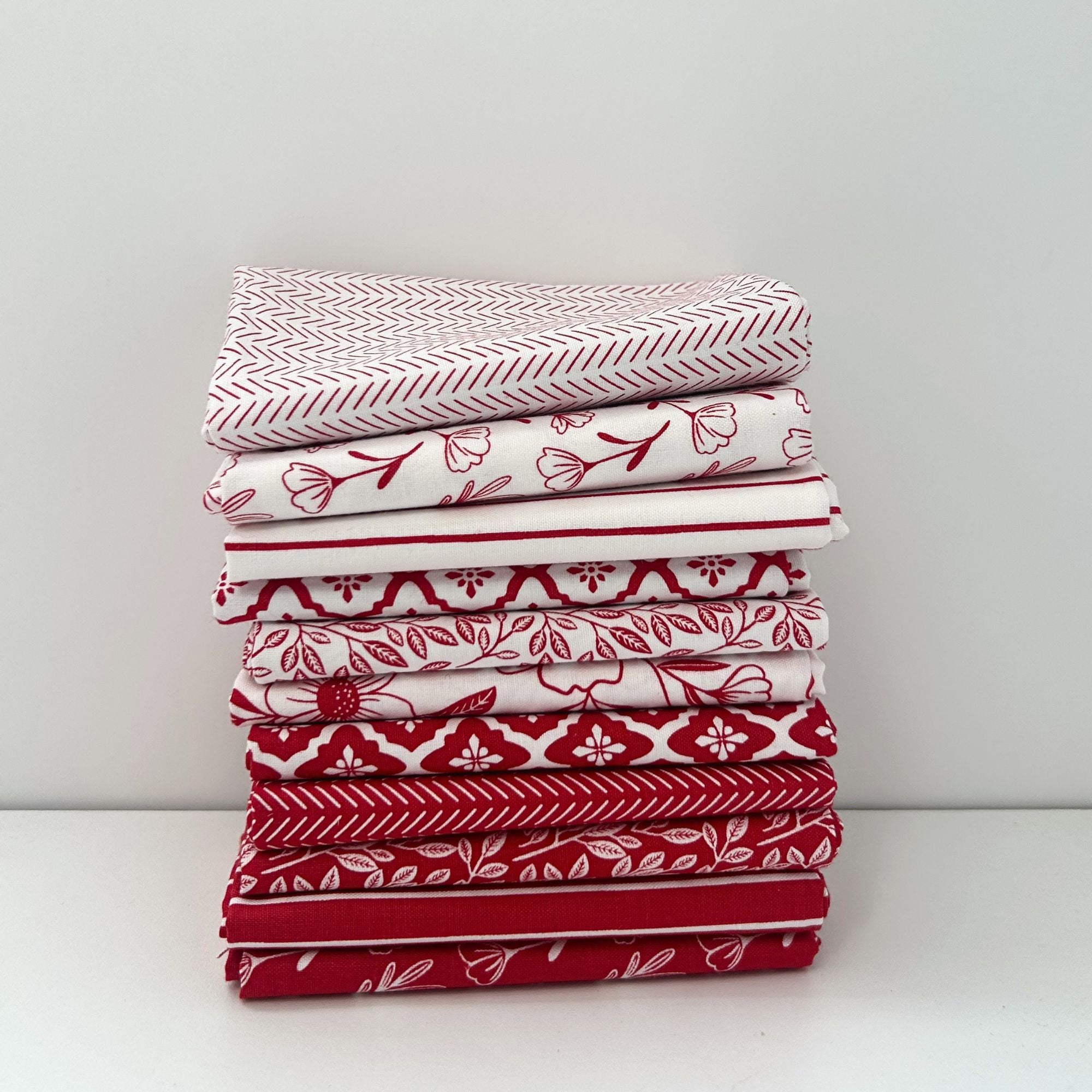 Radiant Ruby Custom Fat Quarter Bundle by Dani Mogstad for Riley Blake Designs | 11 FQs | Curated Bundle