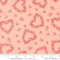 PRESALE Je T'aime Flower Heart Blush Yardage by Stacy Iest Hsu for Moda Fabrics | 20994 12