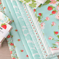 PRESALE Bloomsberry Fat Quarter Bundle Aqua by Camille Roskelley for Moda Fabrics | 8 Fat Quarters | Curated Bundle
