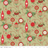 Glisten Bulbs Olive Yardage by Sandy Gervais for Riley Blake Designs | C16221-OLIVE
