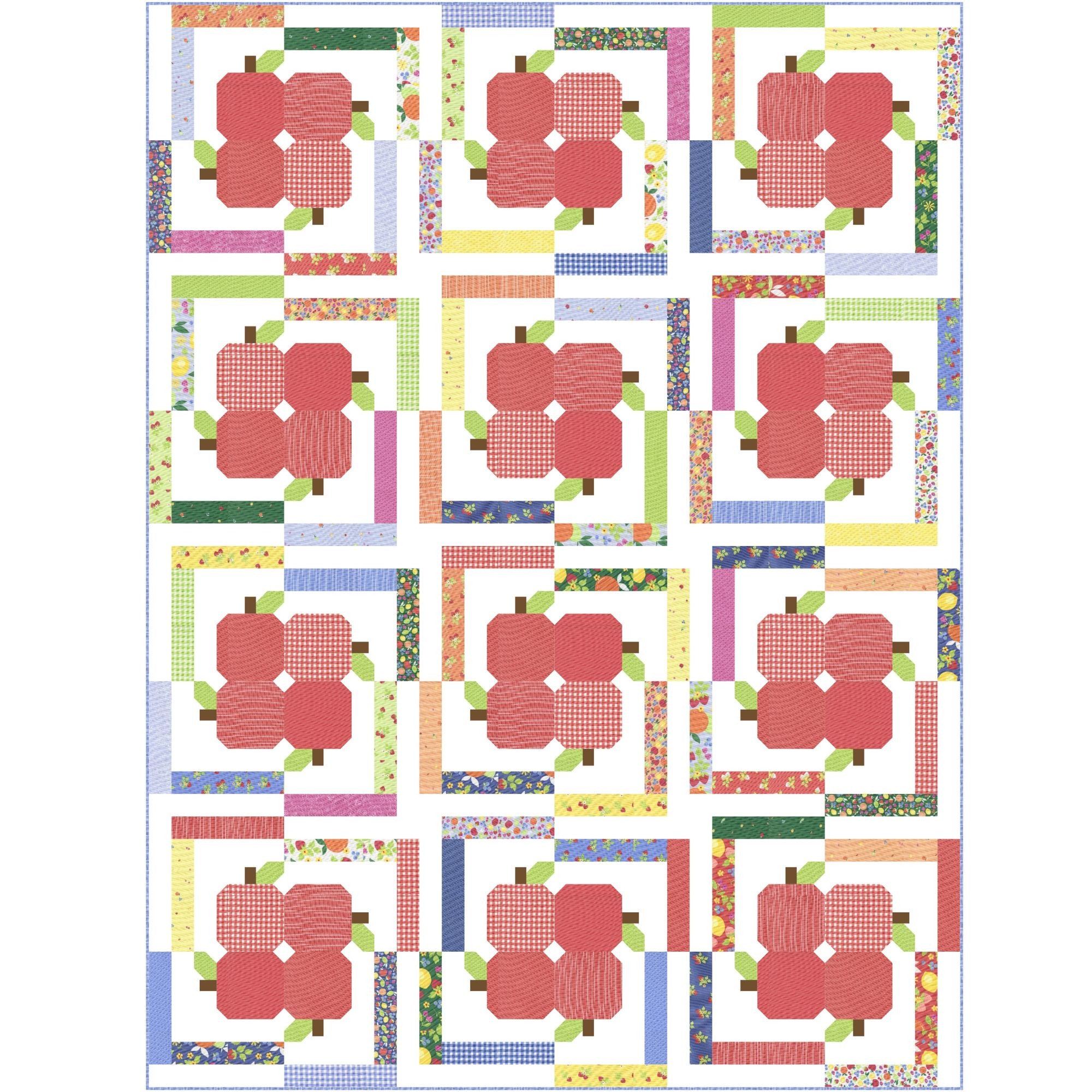 Apple Tango Custom Quilt Kit With Fruit Salad by Corey Yoder of Coriander Quilts | Quilt Size 72” x 96"