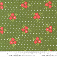 PRESALE Poinsettia and Pear Bouquet Evergreen Yardage by Sherri & Chelsi for Moda Fabrics | 37712 14