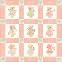 PRESALE Little Lovely Custom Quilt Kit With Sunbonnet by Heather Briggs of My Sew Quilty Life | Free Pattern (Pink Version)