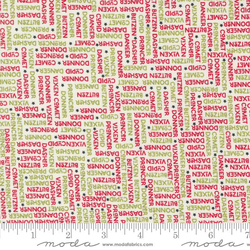 On Dasher The Herd Vanilla Yardage by Sweetwater for Moda Fabrics |  55663 11