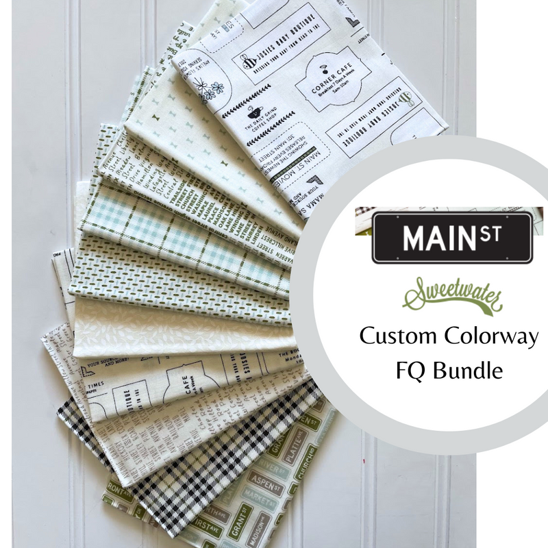 Main Street Vanilla Colorway Fat Quarter Bundle by Sweetwater for Moda Fabrics | Custom Bundle | 9 FQs