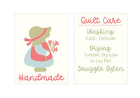 PRESALE Sunbonnet Woven Quilt Labels by Heather Briggs of My Sew Quilty Life | Pack of 8 Woven Quilt Labels | MSQL 115N