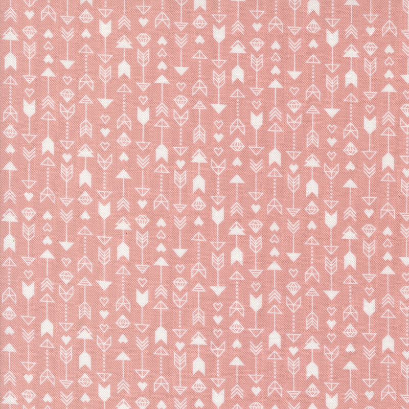 PRESALE Love Blooms Arrow Stripes Blush Yardage by Lella Boutique for Moda Fabrics | 5222 14