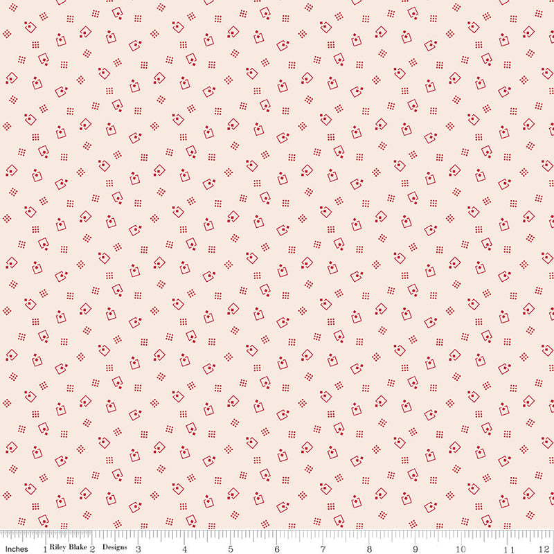 Americana Loyal Schoolhouse Yardage by Lori Holt of Bee in My Bonnet for | 5 Yard Backing | C16098-SCHOOL