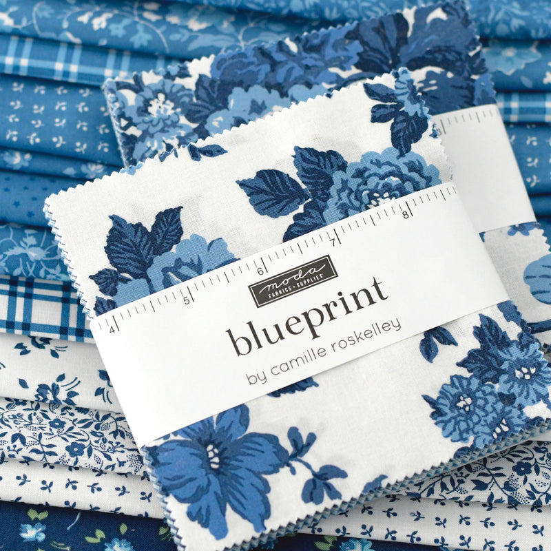 PRESALE Blueprint Charm Pack 5" by Camille Roskelley for Moda Fabrics | 42 Pcs | 55330PP