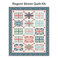 Regent Street Union Jacks Custom Quilt Kit With Mary Catherine by Amy Smart for Riley Blake Designs | Quilt Size 66" x 80"