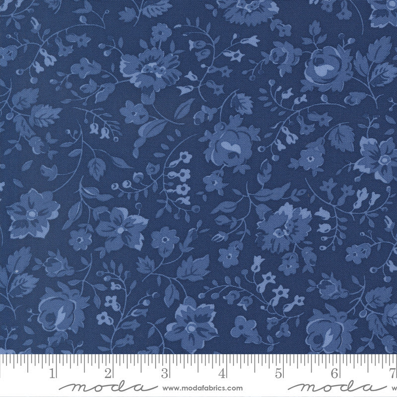 PRESALE Blueprint Vineyard Navy Yardage by Camille Roskelley for Moda Fabrics | 55338 16