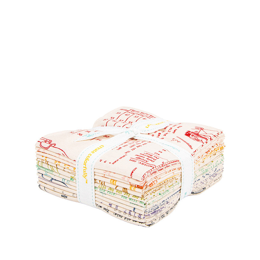 TYPE/ography Fat Quarter Bundle B Backgrounds by Lori Holt of Bee in My Bonnet for Riley Blake Designs | 12 Pcs