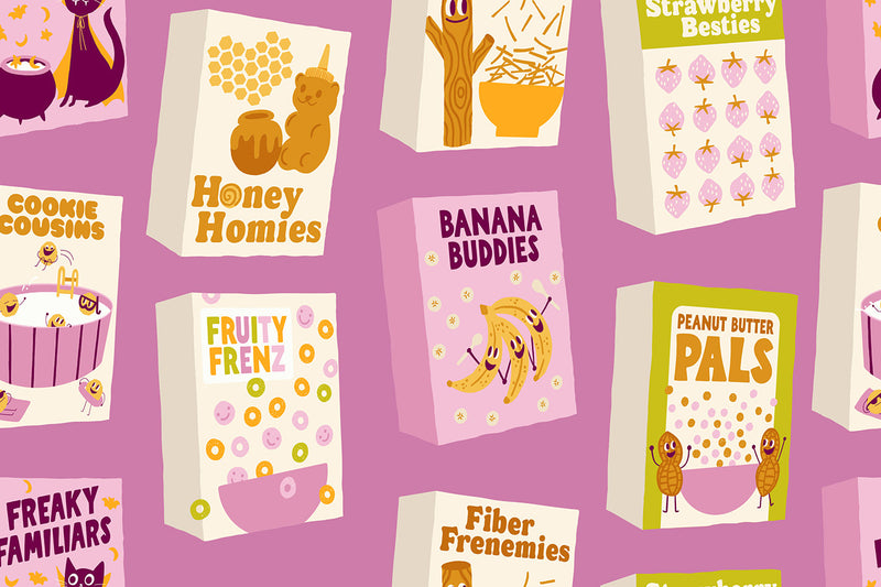 Egg and Friends Part Of This Complete Breakfast Heliotrope Yardage by Kimberly Kight for Ruby Star Society | RS3106 14