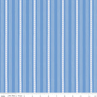 PRESALE Penelope Stripes Blue Yardage by My Mind's Eye for Riley Blake Designs |  C16645-BLUE