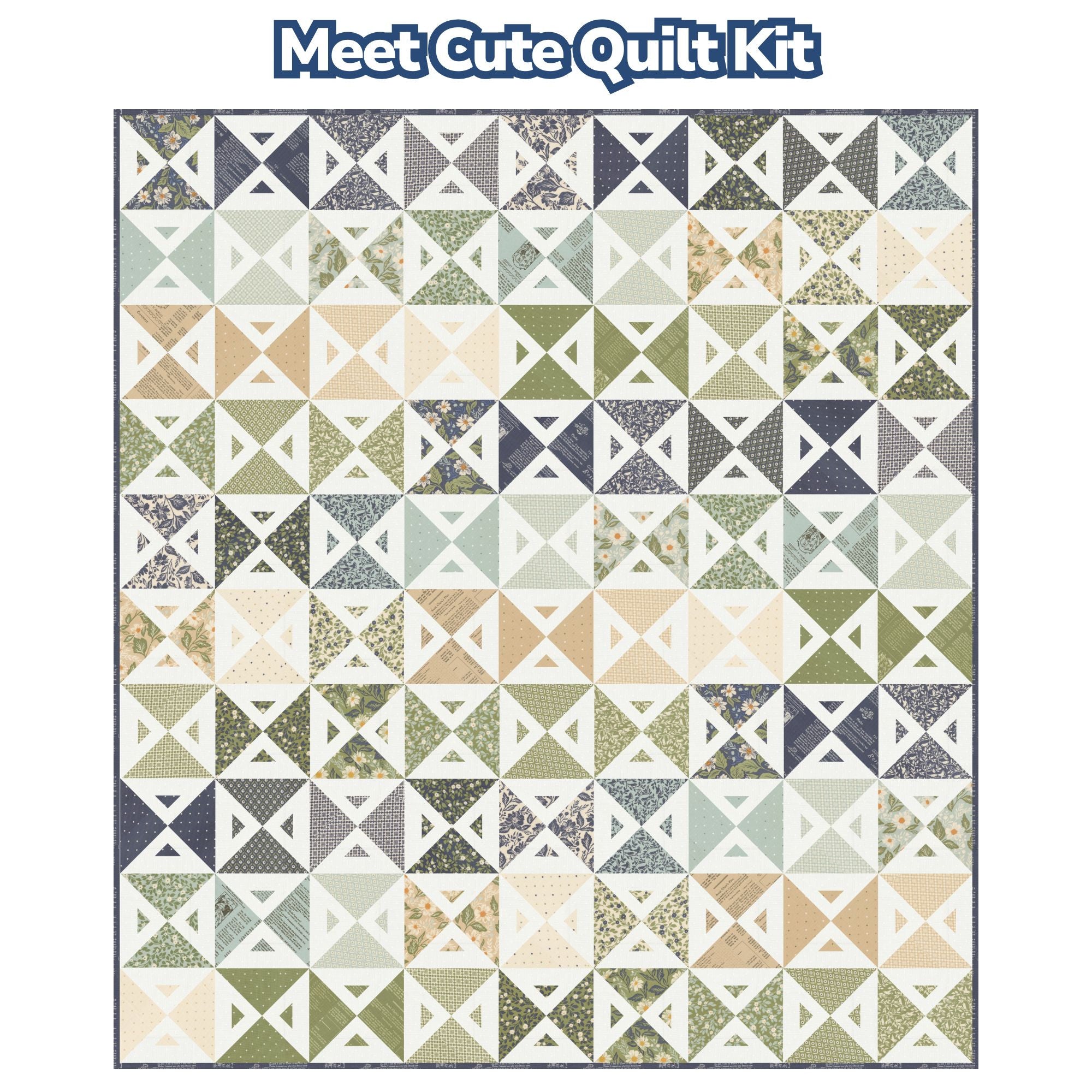 PRESALE Meet Cute Custom Quilt Kit With True Love by Lella Boutique for Moda Fabrics | Quilt Size 63 1/2” x 70 1/2”