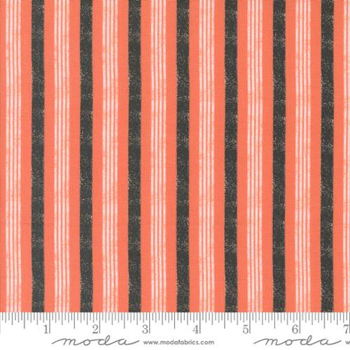 Hey Boo Soft Pumpkin Boougie Stripe Yardage by Lella Boutique for Moda Fabrics | 5214 12  | Cut Options Available
