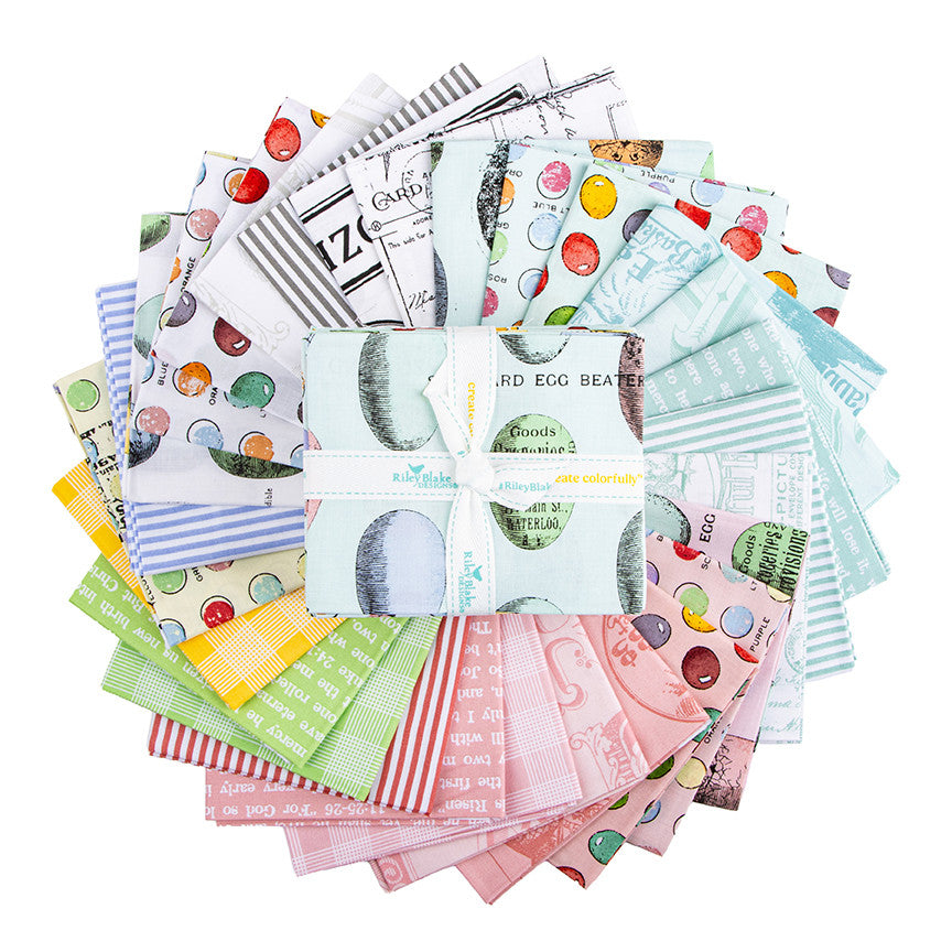 Egg Hunt Fat Quarter Bundle by y J. Wecker Frisch for Riley Blake Designs | 28 SKUs | FQ-17140-28