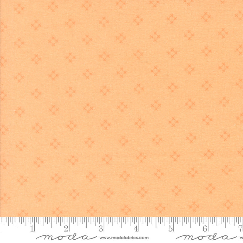 Sherbet Sunshine Flannel Diamond X Cantelope Yardage by Corey Yoder for Moda Fabrics | 29225 15F
