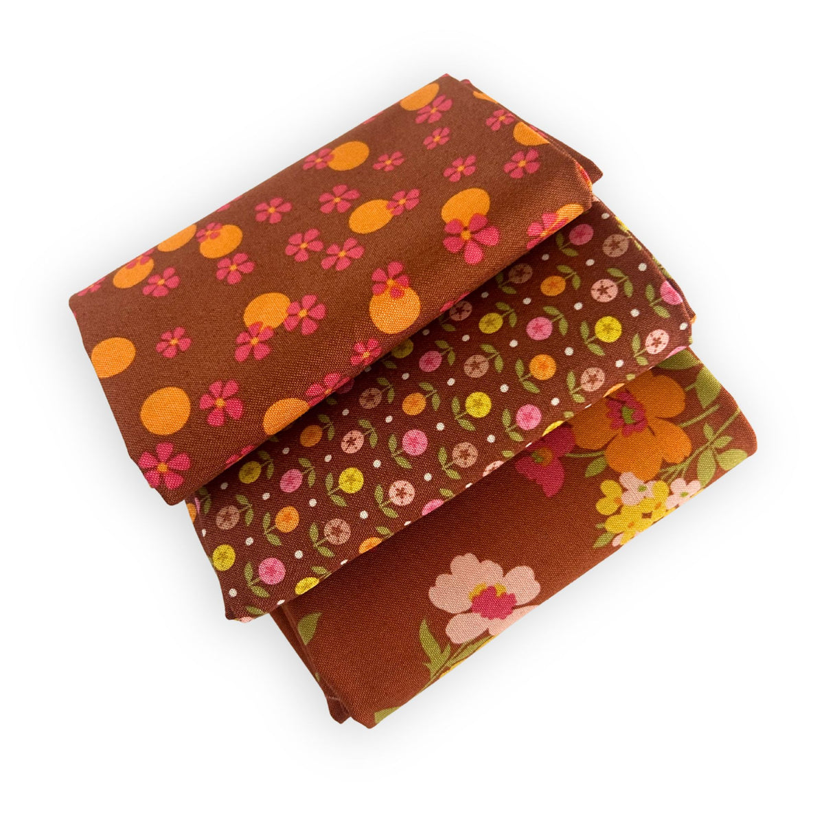 Fat Quarter Bundle Rust | Happy Daze by Chloe’s Closet for Moda Fabrics | 3 Fat Quarters | Curated Bundle