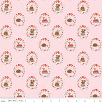 Whimsical Woodland Animals Pink Yardage by Tasha Noel for Riley Blake Designs | C17641-PINK